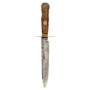 Stag Handled Bowie Knife by Jonathan Crookes, Sheffield