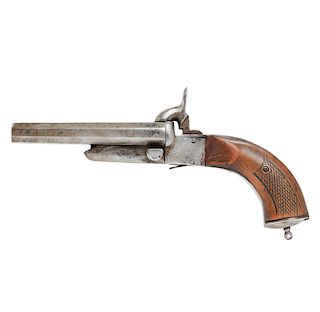 Larger Double-barreled Pin Fire Pistol