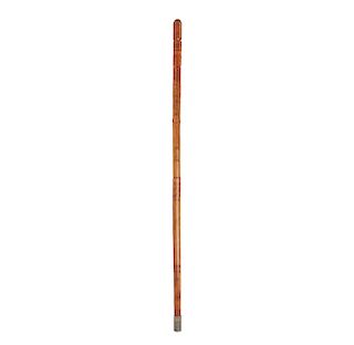 G.A.R. Wooden Cane with Lincoln, Fag, Anchor, Medals