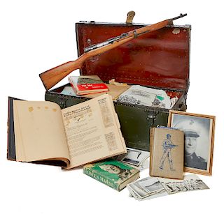 WWII U.S. Marine Corps Officers Overseas Chest Archive 