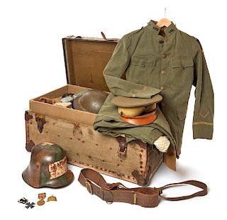 WWI Overseas Chest, Uniforms, and Souvenirs of Lieutenant H. L. Erickson, U.S. Army Air Corps
