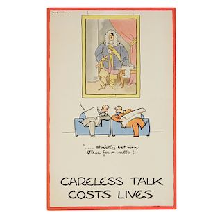 Cyril Kenneth Bird (Fougasse/British, 1887-1965) Careless Talk Costs Lives