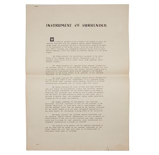 WWII Japanese Surender Documents