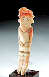 Colima Carved Shell Standing Figure / Purging Stick
