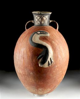 Delightful Chancay Pottery Vessel with Bird