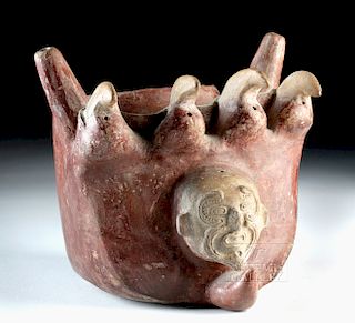Chorrera Pottery Whistling Vessel - Jaguar Paws