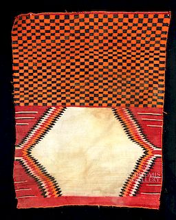 Early 20th C. Navajo Woven Textile Saddle Blanket