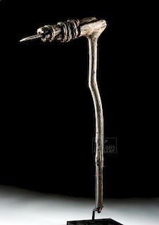 19th C. South Pacific Wood and Metal Adze