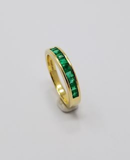 18K Gold Tiffany & Co. Emerald Ring