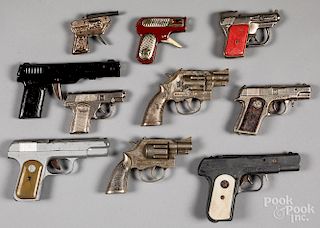 Collection of ten cap guns