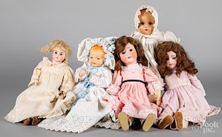 Five miscellaneous dolls