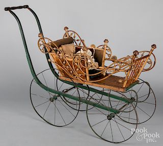Victorian doll stroller