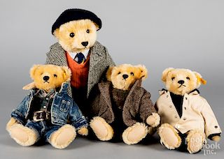 Four contemporary Steiff Ralph Lauren teddy bears