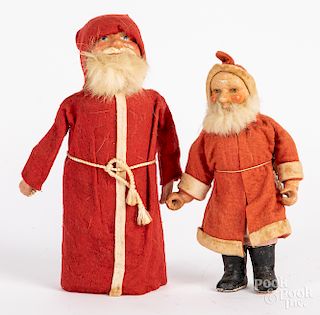 Two composition Santa Claus figures
