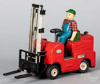 Japanese tin lithograph battery operated fork-lift