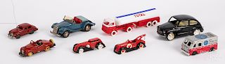 Eight small miscellaneous vehicles