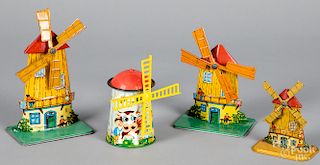 Three Wilhelm Krass windmill steam toy accessories, etc.