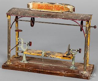 Plank painted tin machine shop steam toy accessory