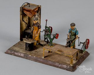 Arnold painted tin workshop steam toy accessory