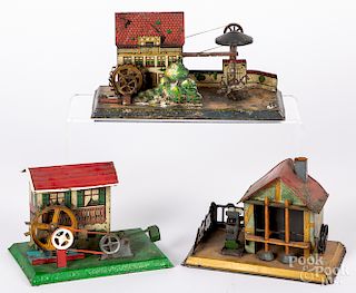Three Mohr & Krauss mill steam toy accessories