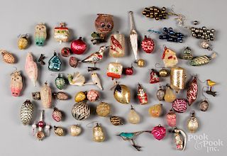 Collection of vintage glass Christmas ornaments