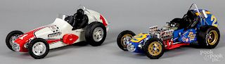 Two GMP race car models