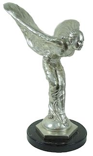 Spirit of Ecstasy Silvered Bronze Sculpture