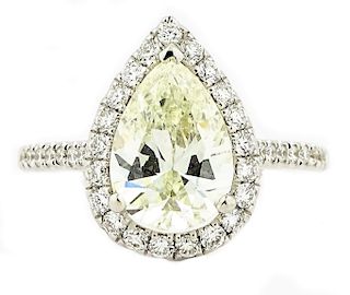 18K White Gold & 2.97ctw Diamond Engagement Ring