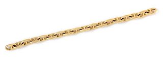 A Yellow Gold Mariner Link Bracelet, 46.95 dwts.