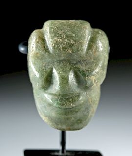 Mayan Greenstone Face Pendant