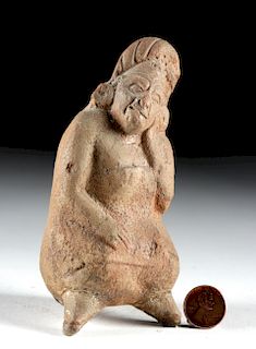 Maya Pottery Figural Whistle - Resting Elder