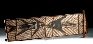 20th C. Aboriginal Bark Painting - Mithili Wanambi