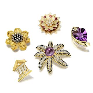 A Group of Brooches