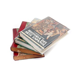 Lote de libros sobre Historia del Arte Español y Diccionario de arte. Siglo XX. Cirici Pellicer, Alejandro. Piezas: 4