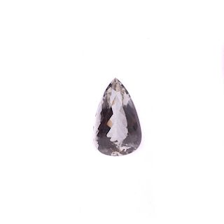 Cuarzo cristal de roca. Corte Gota facetado. p.a 58.76ct.