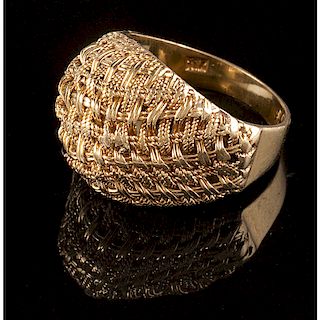 18k Gold Woven Style Ring
