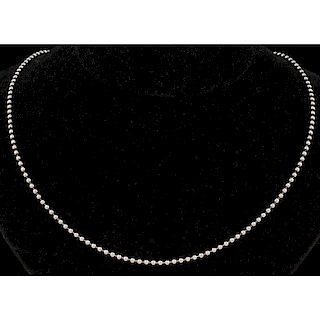 Tiffany & Co. Sterling Silver Ball Bead Chain Necklace