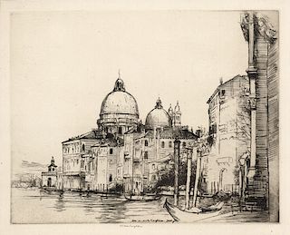 MacLaughlan - By the Salute - Venice - Original, Etching 