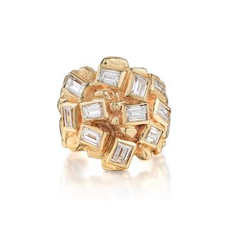 A Gold Diamond Ring