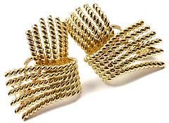 Tiffany & Co Jean Schlumberger 18K Yellow Gold Rope Earrings