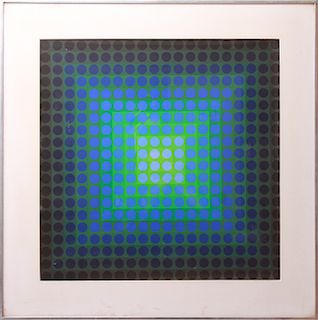 Victor Vasarely Op Art Untitled Serigraph