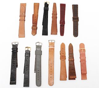 Vintage Leather Wristwatch Watch Bands Group of 13