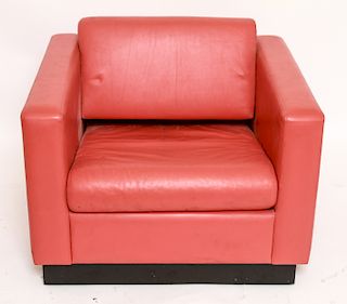 Mid Century Chas. Pfister Knoll Cube Lounge Chair