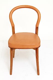 Cassina Italian "Goteborg 1" Ash & Leather Chair