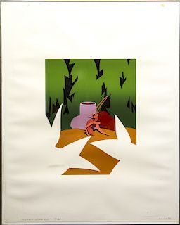 Ken Price Color Hermit Crab Cup,1972 Serigraph