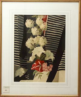 Stow Wengenroth "Flower Column" Watercolor / Paper