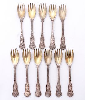 Tiffany & Co. Silver "Olympian" Ice Cream Forks 11