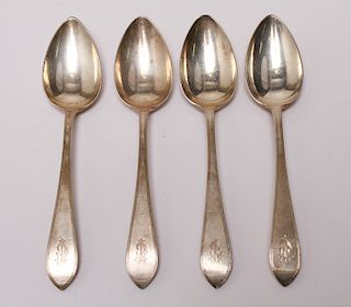Dominick & Haff Silver Large Soup Spoons, Set of 4
