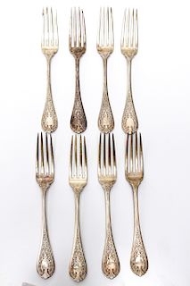 Sterling Silver Dessert Forks, Set of 8