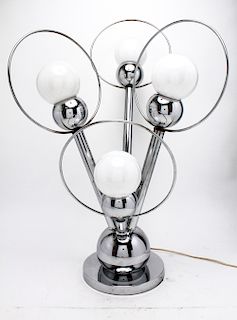 Mid-Century Chromed Atomic Era Sputnik  Lamp
